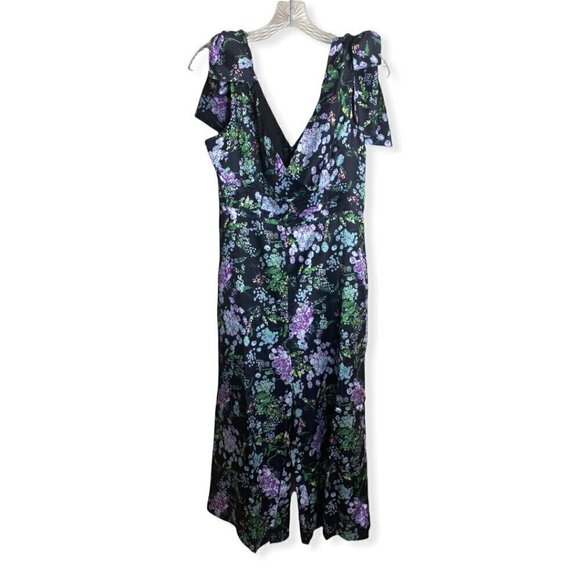 FOXIEDOX Anthropologie NWT $145 Wild Floral Boho Print Cropped Leg Jumpsuit Med - Picture 2 of 13
